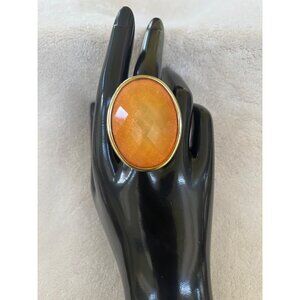 Women’s Orange Oval Ring Stylish Fashion Jewelry Statement Accessory